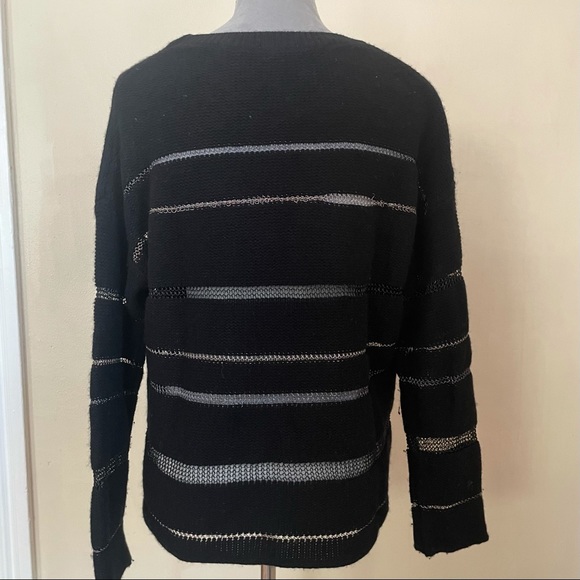 Rails Black Chain Striped Detail Sweater - Picture 3 of 4